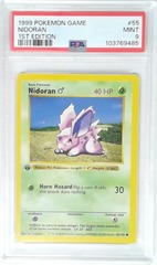 V1967: 1999: Nidoran: 55/102: 1ST Edition: Game: PSA: 9: MINT: 103769485